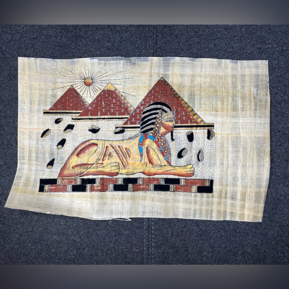 Egyptian painting on papyrus